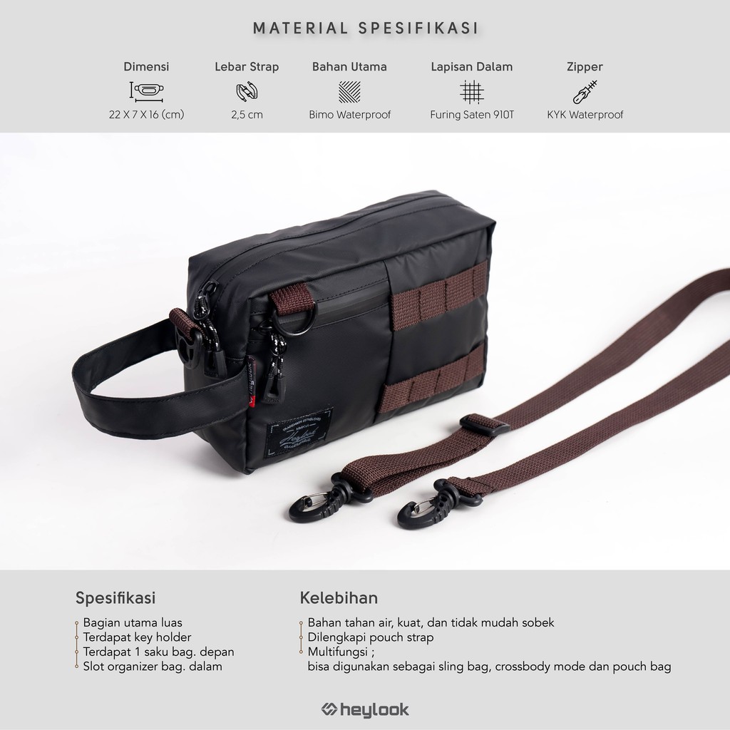 HEYLOOK Project - Tas Selempang SIGMA Sling Pouch Pria Anti Air Sling Bag Multifungsi Waterproof