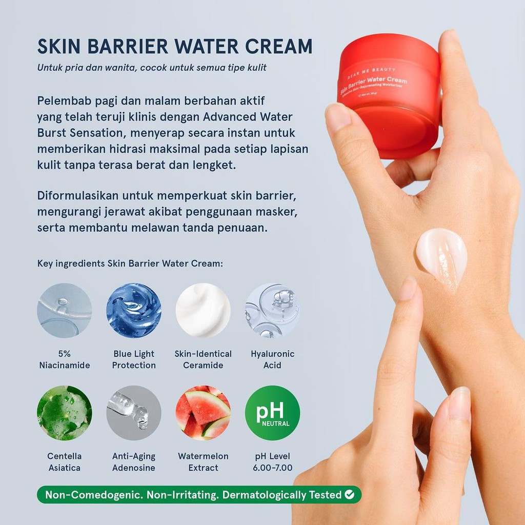 Jual [FF] Dear Me Beauty Skin Barrier Water Cream Original 
