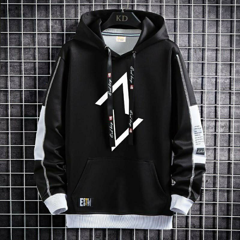 GRADE ORIGINAL - Size M L XL - Jaket Sweater Hoodie AV Hitam Premium - Jumper Fleece Tebal Pria Wani