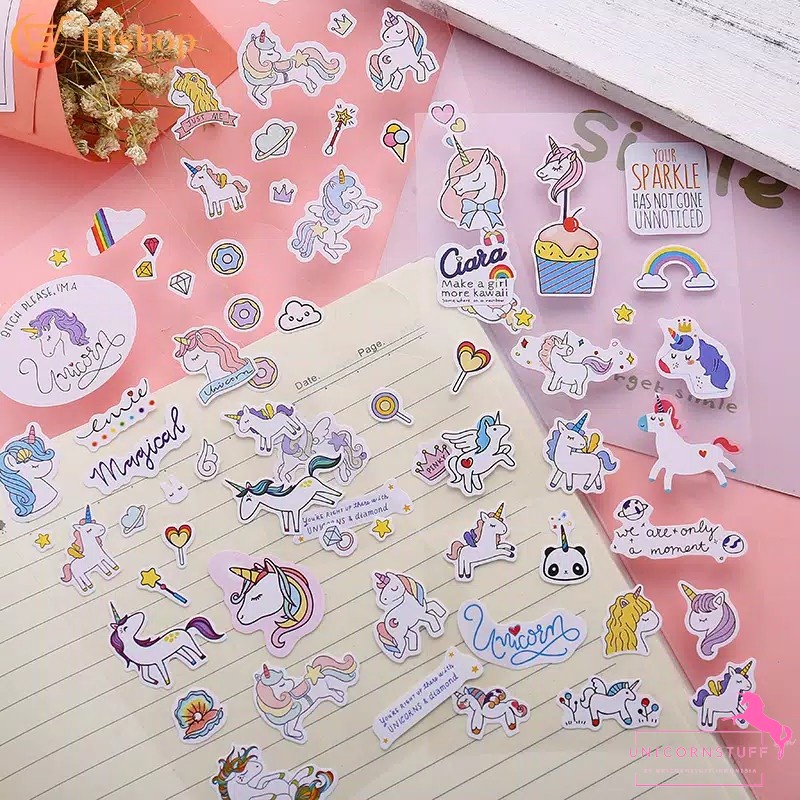 Sticker Unicorn Anak Tempelan Buku Journaling Hias Perempuan Sticker Phone Notebook Student StationeryMy Little Pony My Little Pony