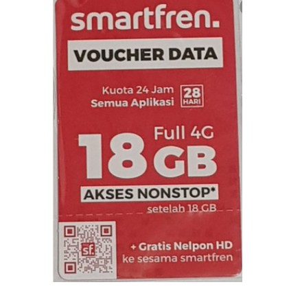 Voucher Smartfren 18GB NONSTOP