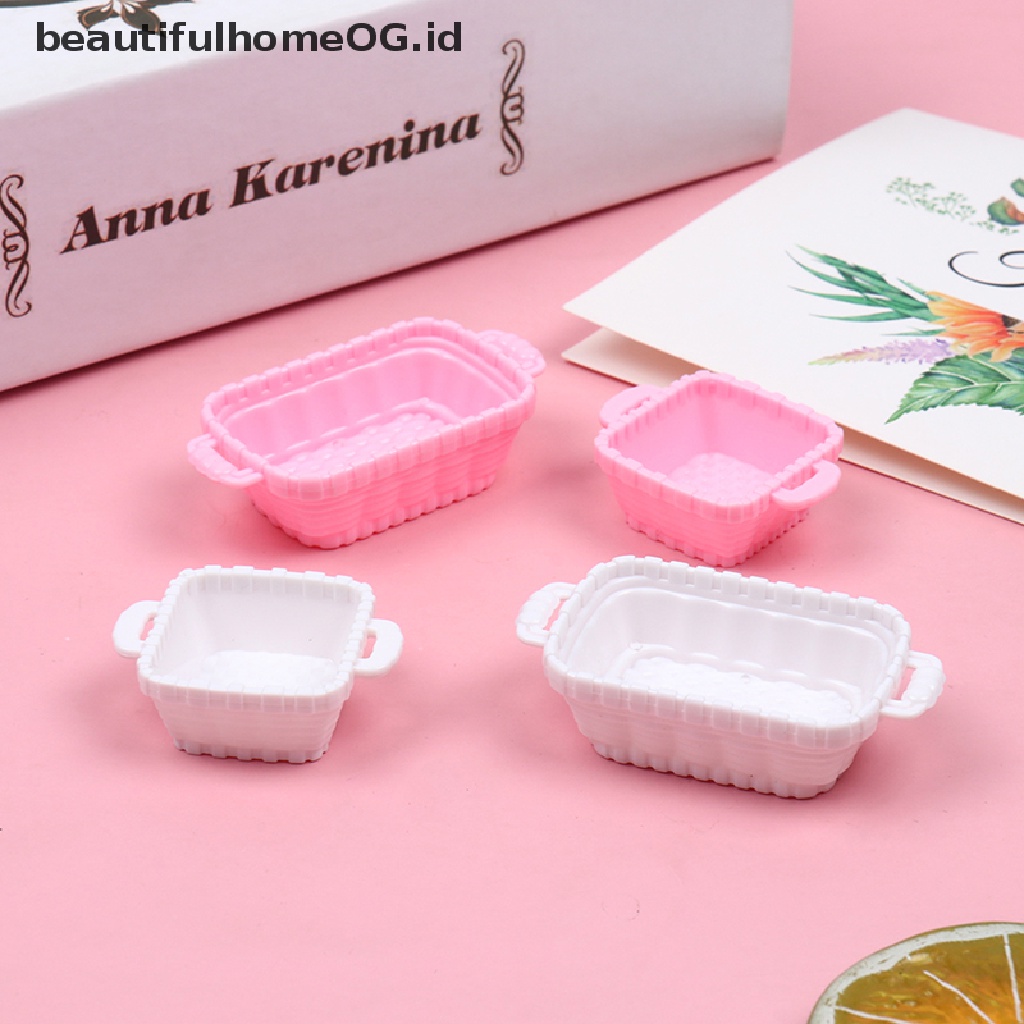 4 Pcs Miniatur Keranjang Makanan Untuk Dekorasi Rumah Boneka