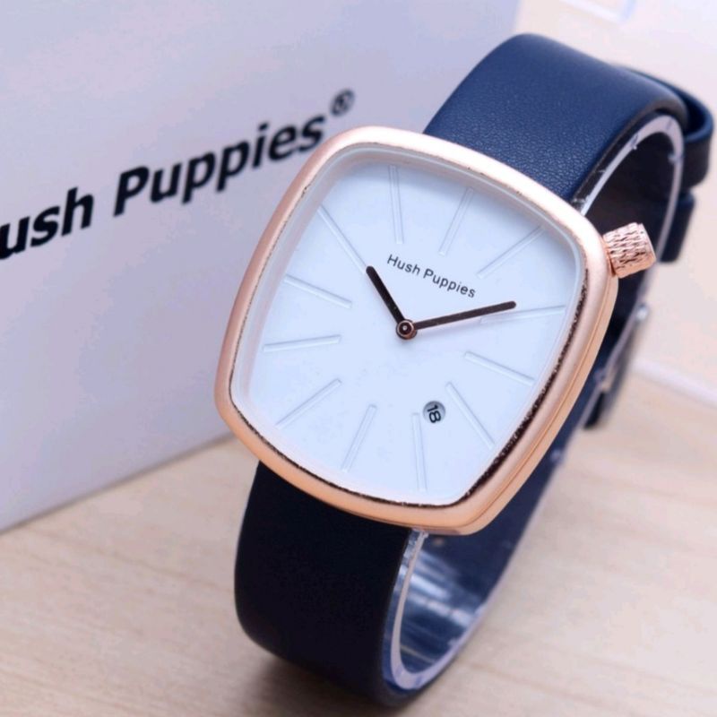 JAM TANGAN WANITA KASUAL HUSH PUPPIES KOTAK TANGGAL AKTIF HP-025 TNR