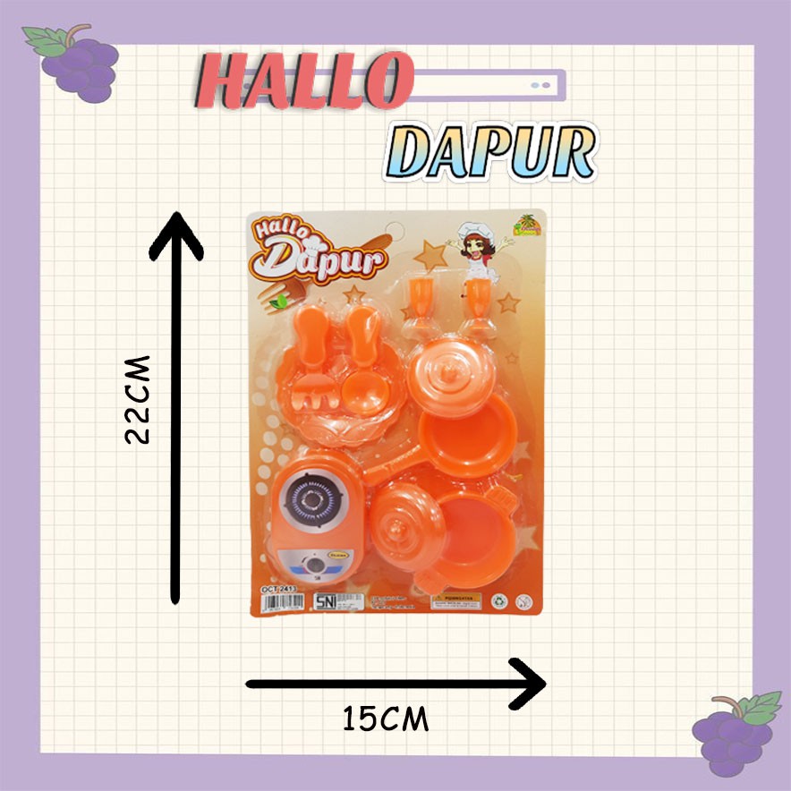 Mainan Masak-Masakan/ Mainan  Kitchen Sachet Hallo Dapur 2413