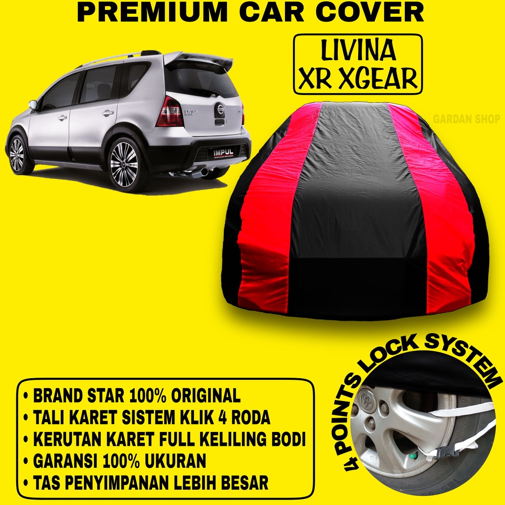 Body Cover LIVINA XR XGEAR Sarung MERAH Penutup Pelindung Bodi Mobil Nissan Livina Xr Xgear Waterproof Premium