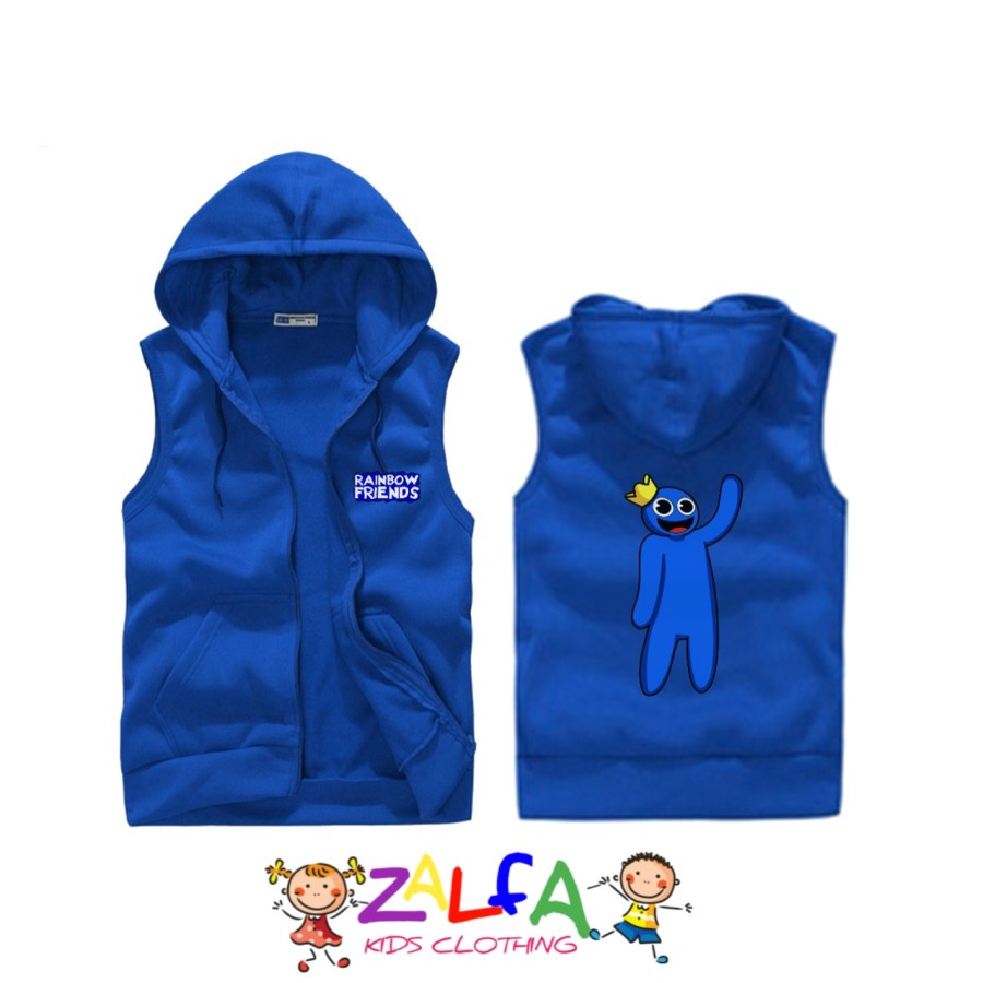 Jaket Rompi Anak Rainbow Blue Friends Jaket Rompi Vest Anak Laki-laki