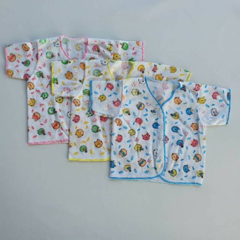 Baju bayi lengan pendek halus newborn ( 3pcs )