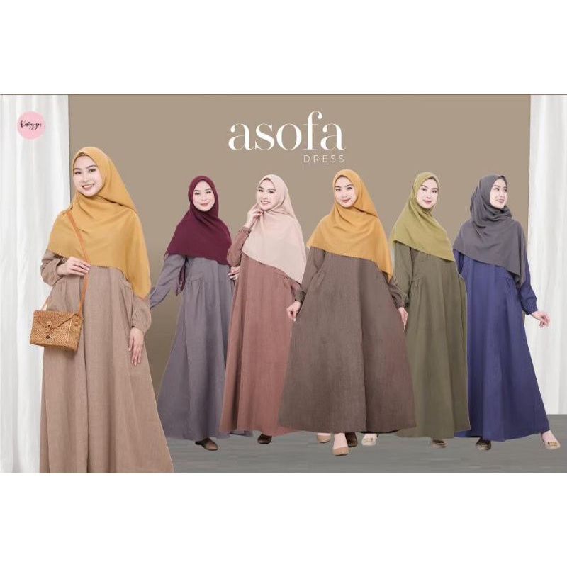 ASOFA DRESS By Kaiyya, Gamis Polos Premium, Gamis Busui Friendly