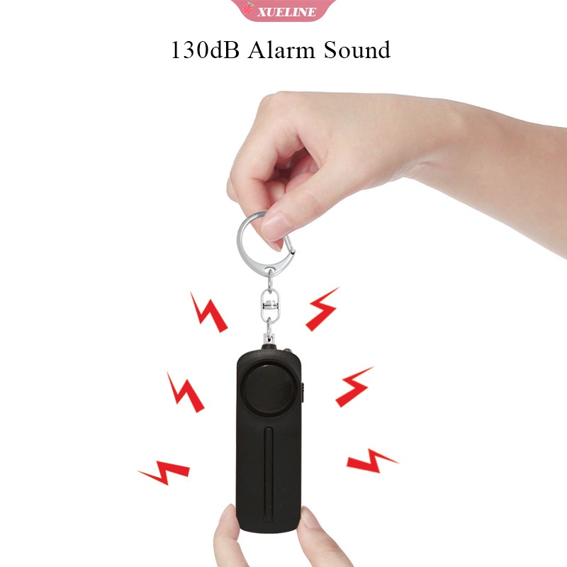 1pc Gantungan Kunci alarm Bela Diri 130dB Dengan Lampu LED SOS Untuk Keamanan Pribadi Anak / Orang Tua
