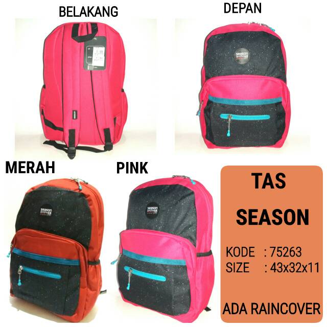 Tas sekolah ransel backpack cewek season 75263 murah