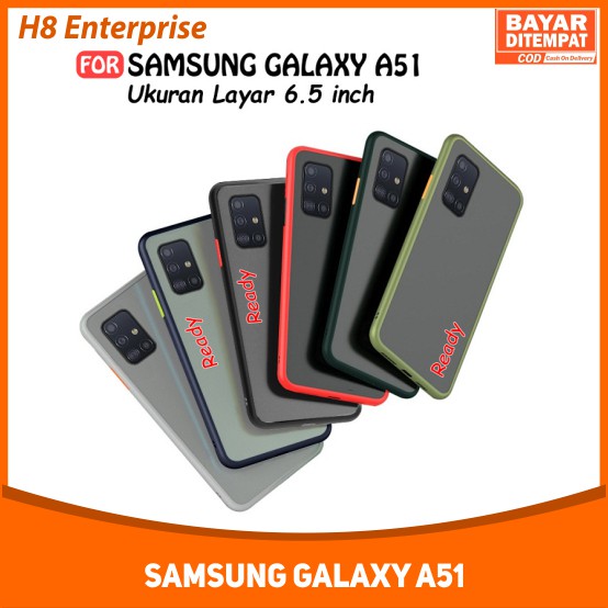 H8 Case Samsung Galaxy A51 Softcase Matte Colored Frosted