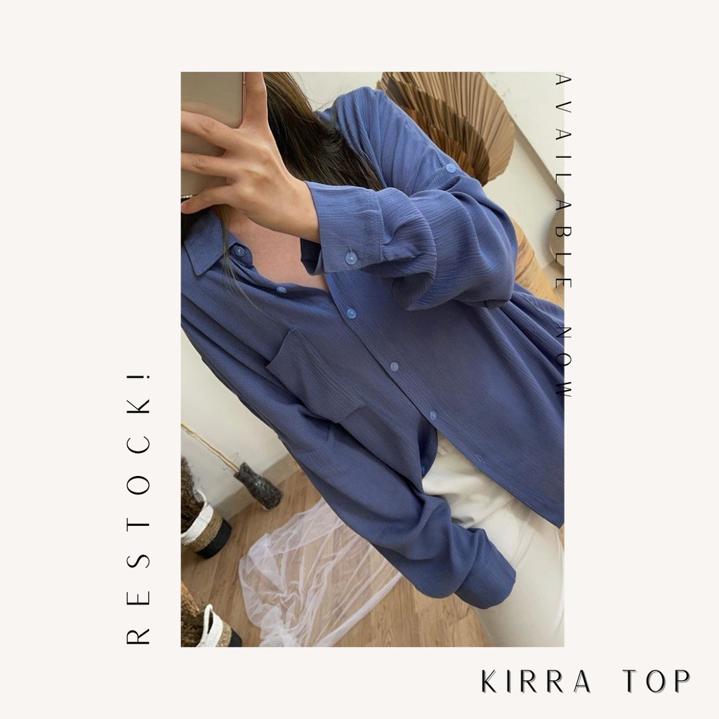 Kirra Top - Kemeja Wanita Bahan Rayon Crinkle Best Seller - BIG SIZE-2