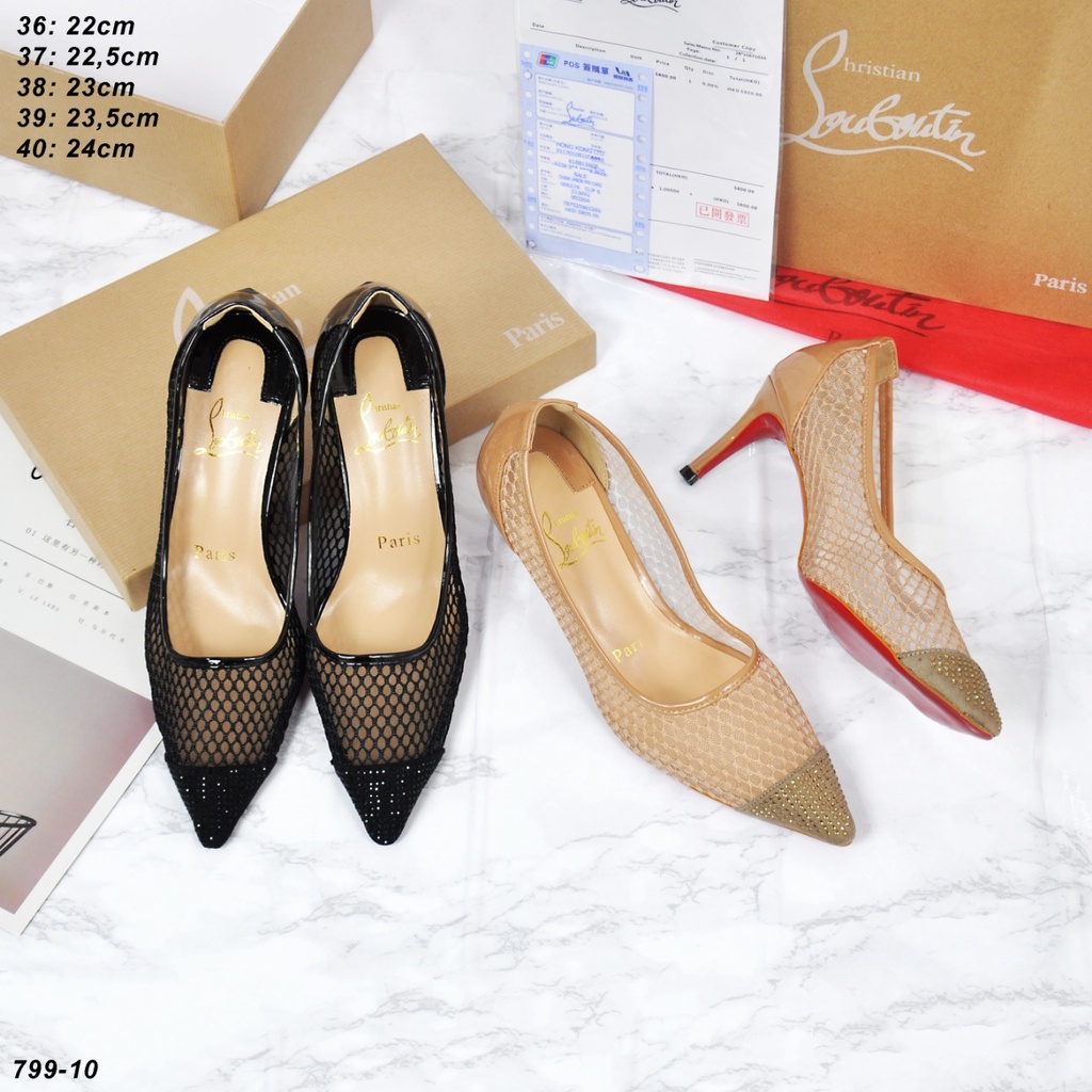 SANDAL HEELS 799-10 FREE DUSTBAG PAPERBAG FAKEBILL BRANDED