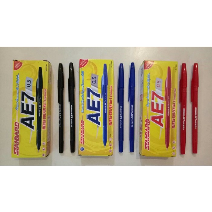 

Murah Ballpoint / Pulpen / Pen Merk Standard Ae 7 ( Isi 12 Buah ) Limited