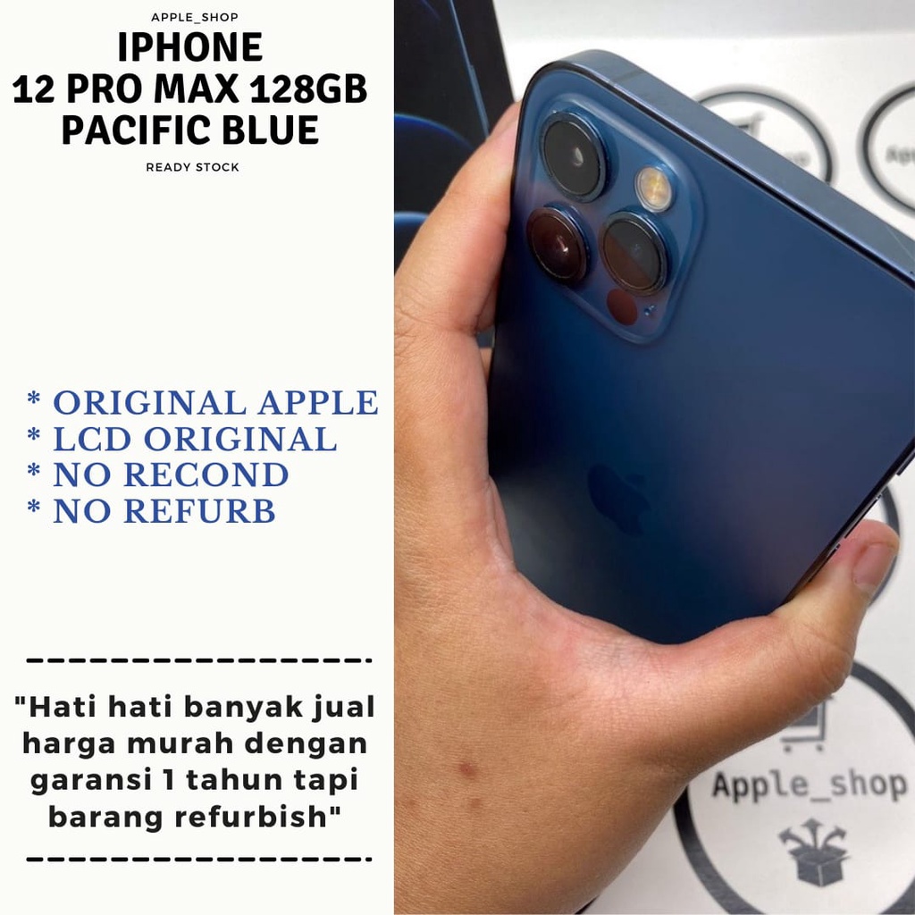 iphone 12 pro max 128gb pacific blue Lcd Original Mulus Original Bukan Refurbish / Rekondisi