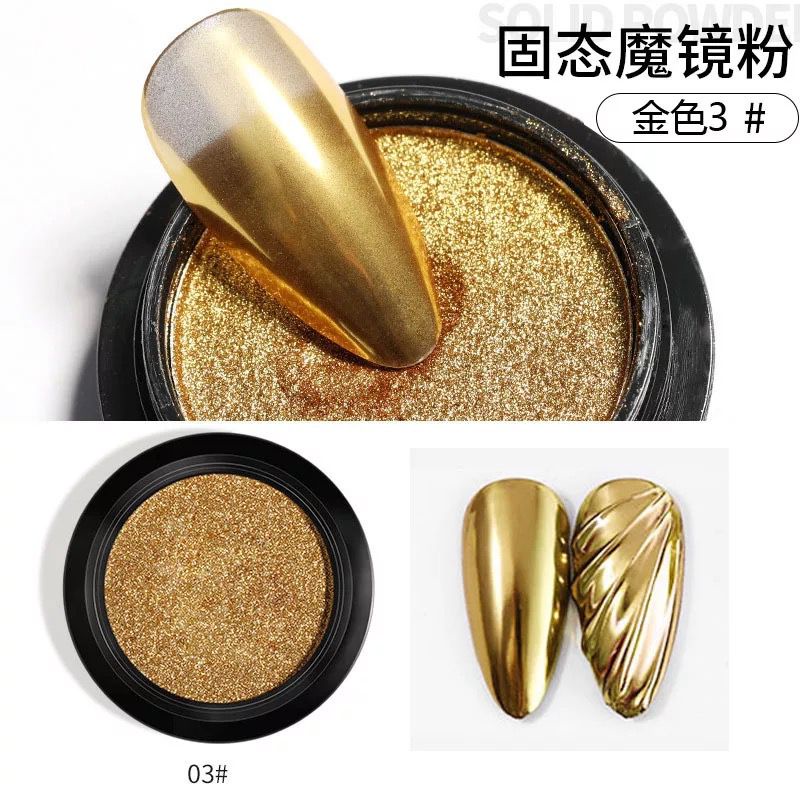 NAIL CHROME POWDER COMPACT JAPAN NAILS STYLE / bubuk chrome gold powder kuku chrome hologram nail