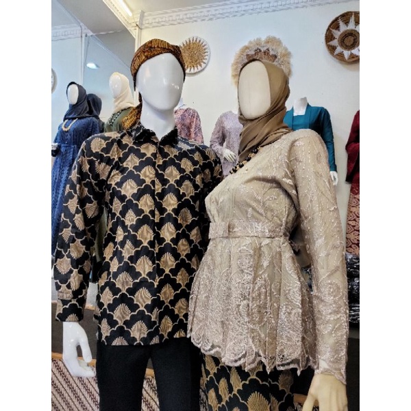 couple blouse tile pita warna nude
