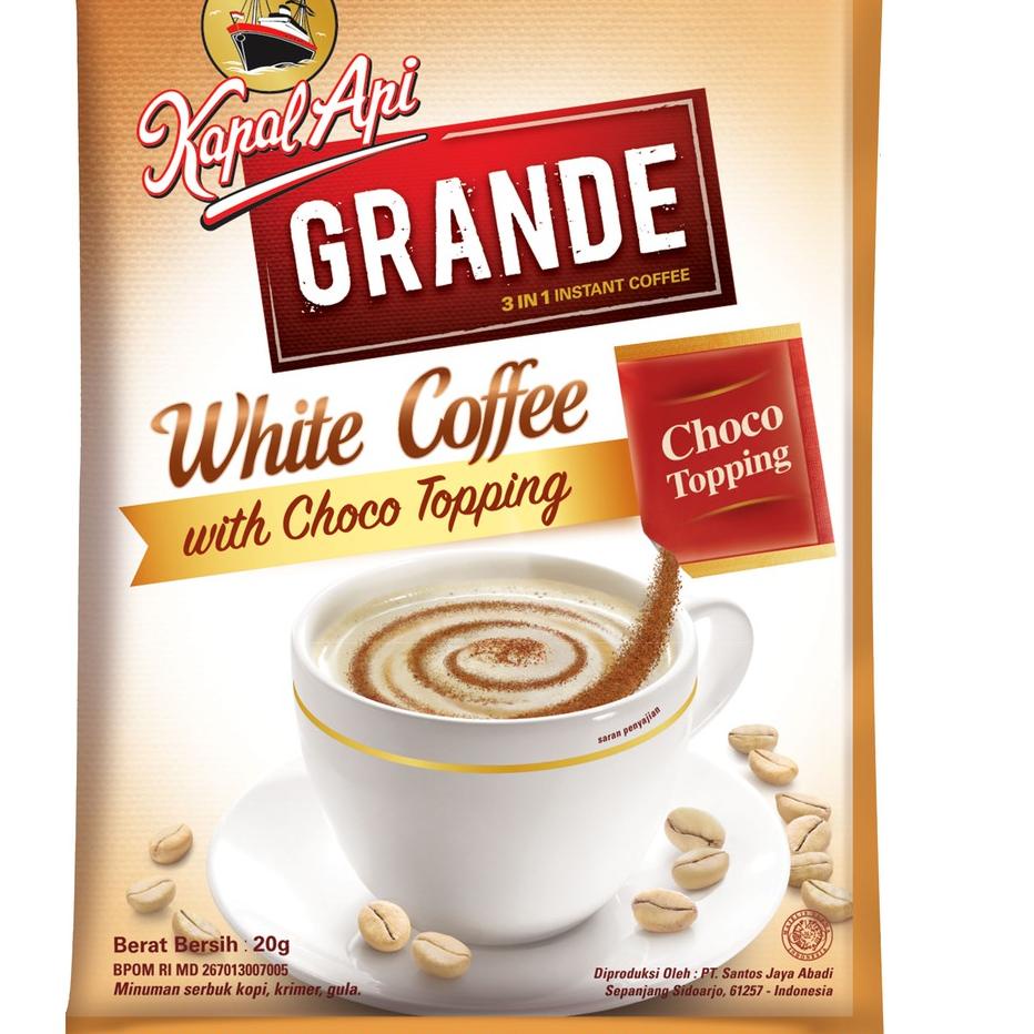 

Dapatkan Segera Kapal Api Grande White Coffee Topping Bag (Isi 20 Sachet Berat 20 Gram)*