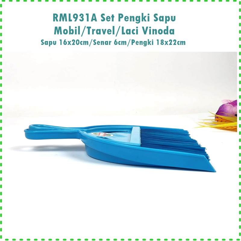 RML931A Set Pengki Sapu Travel/Sapu Lemari/Sapu Laci Vinoda