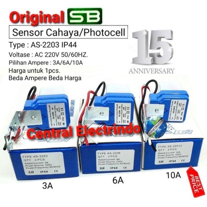 Photo Cell Sensor Cahaya 3A/6A/10A SB.