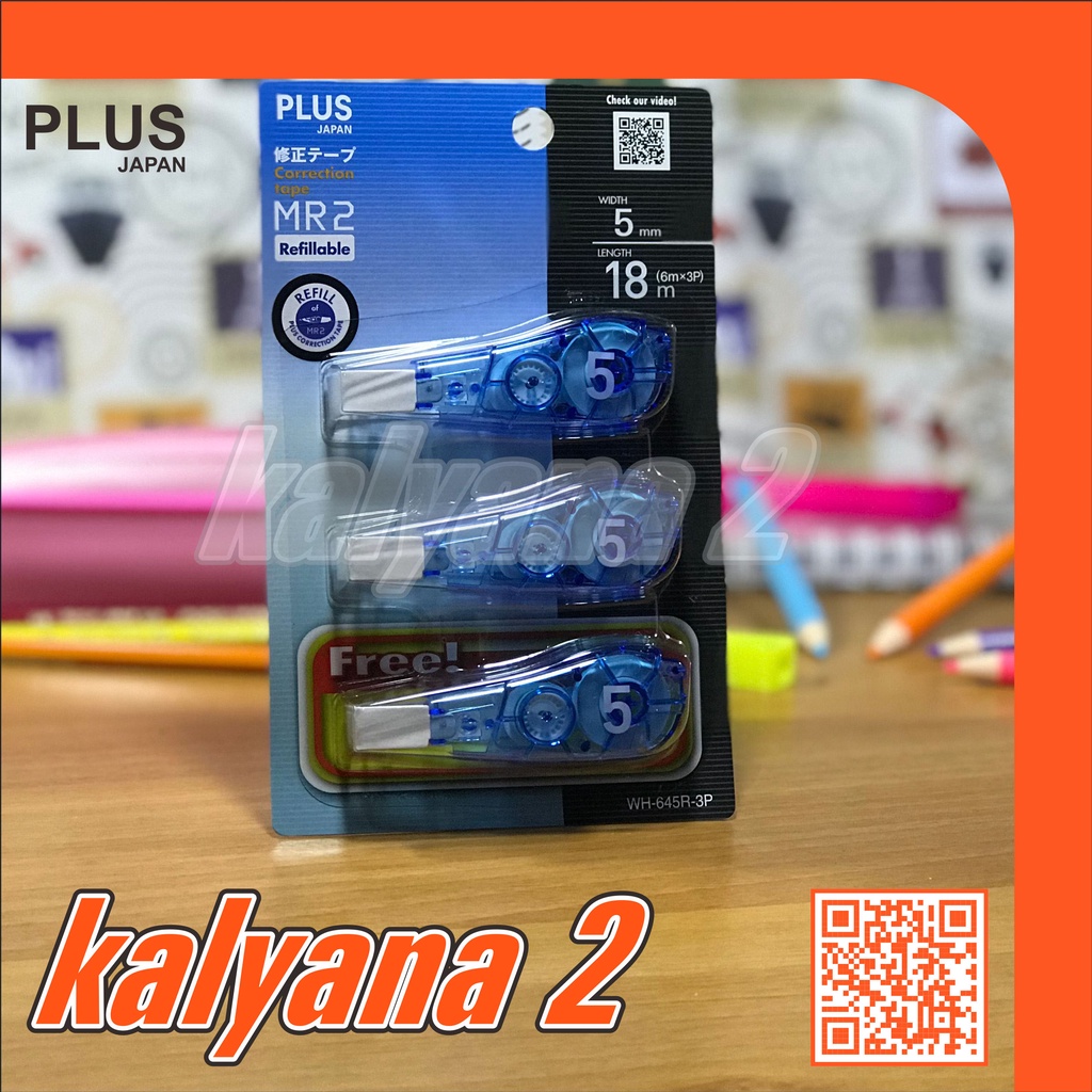 

Isi Pita Koreksi / Refill Correction Tape PLUS MR2 WH-645-11 Biru/Blue