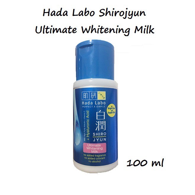 Hada labo shirojyun ultimate whitening milk list pink // hada labo biru milk // hadalabo ultimate