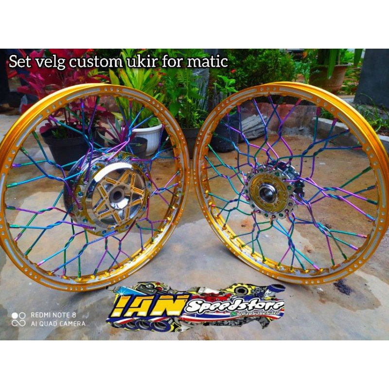 paketan velg full ukir for matic beat, vario, mio, scoopy, fino