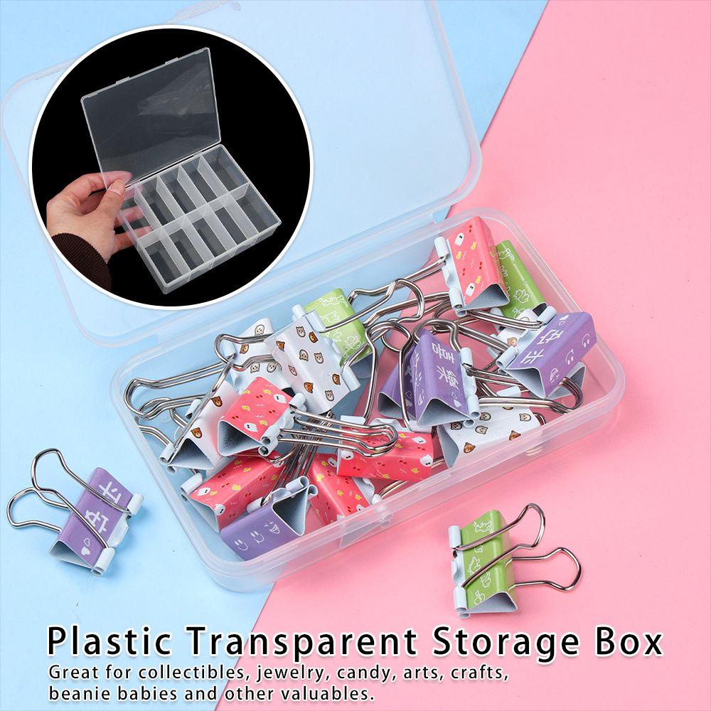 Solighter Storage Box Persegi Bening Rumah Organisasi Plastik Pill Storage Supply