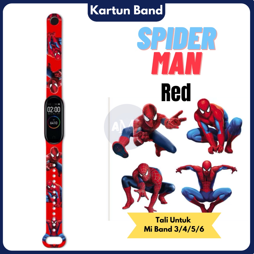 Strap M Band 3 Band 4 Band 5 Band 6 Strap Silicone Tali Pengganti Xl M Band 3/4/5/6 Lucu Motif Kartun2  Anime