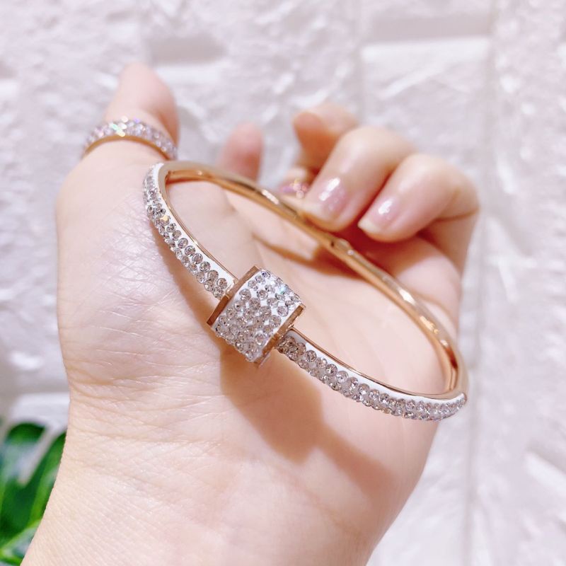 Gelang Titanium asli Mata kilau Anti karat anti alergi Premium Quality Anti karat Bracelet Stainless Steel Ori 8282