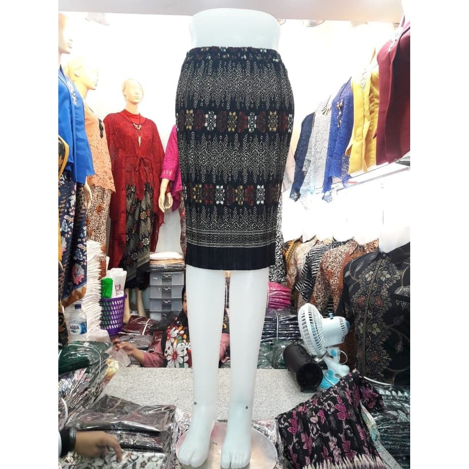 Rok Plisket Pendek Motif Batik modis Terlarisss