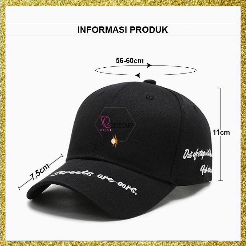 TOPI PRIA DISTRO STREETS  BASEBALL CAP IMPORT PRIA WANITA POLOS BAHAN TEBAL HIGH QUALITY TRA