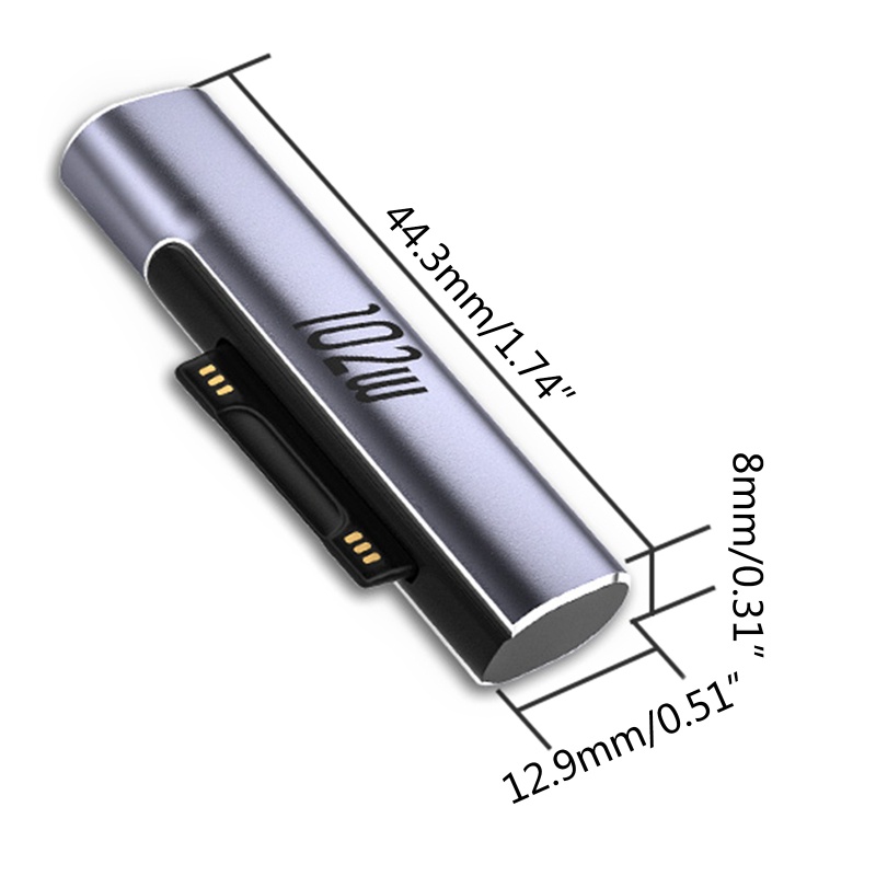 Btsg 102W USB-C Tipe C Female PD Fast Charging Adapterkonektor Untuk Surface Pro3 4 5