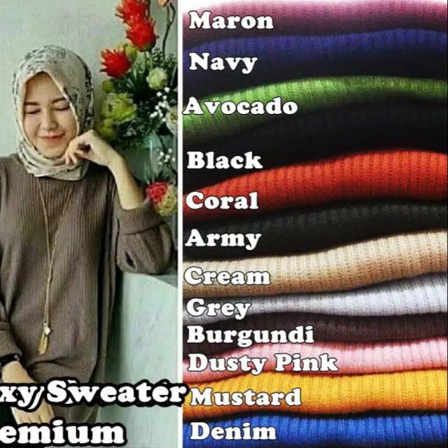 Baju rajut BOXY / LOOSE sweater premium. Blouse Atasan Wanita