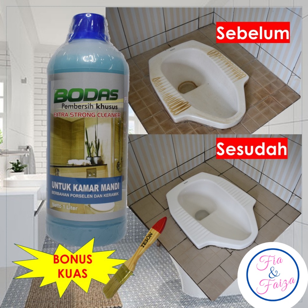 Pembersih Kamar Mandi Toilet WC Bodas Bersih Cuma Pakai Kuas Ukuran 1000 ml