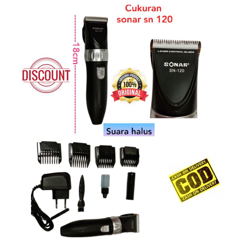 Cukur Rambut Sonar Alat Hair Clipper Cas Shaver Kumis Janggot Sn120 Kliper Barbel Salon Dan Cliper