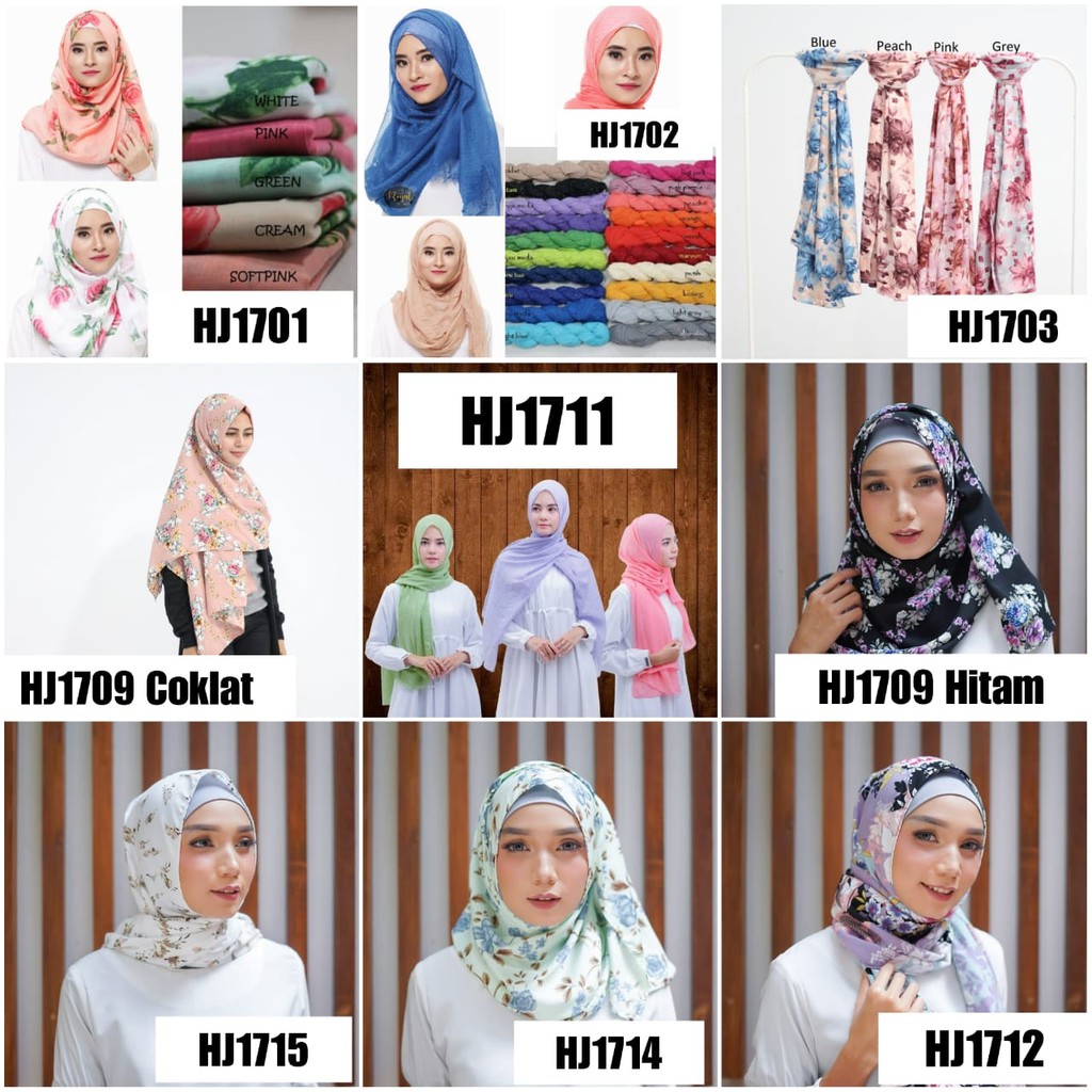 Jilbab Pashmina TERMURAH Pashmina Motif &amp; Polos Grosir Hijab