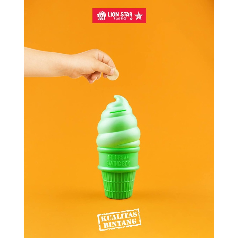 Lion Star Celengan Bentuk Ice Cream Es Krim Lucu Nabung Menabung SV-8 Saving Box Ice Cream PLASTIK