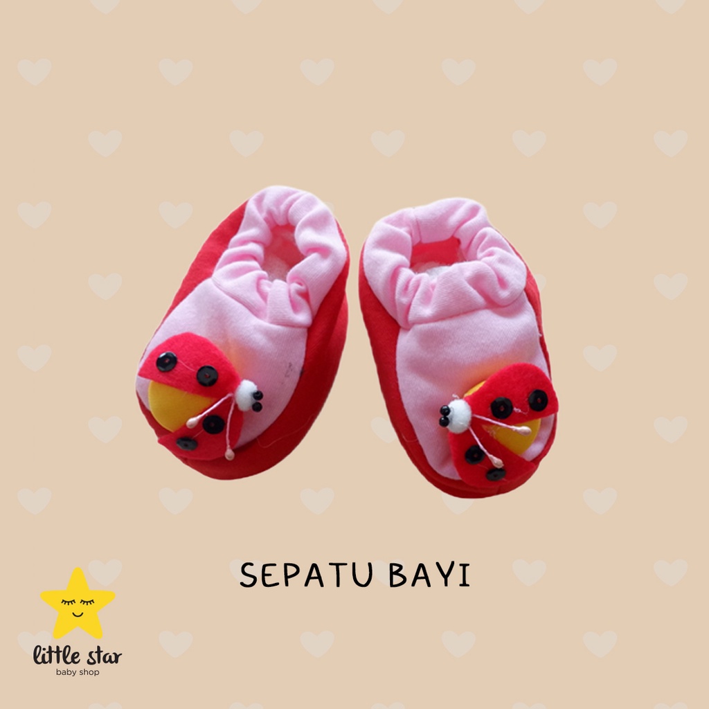 Sepatu Kain | Sepatu Bayi Newborn Cewek Cowok Boneka Motif