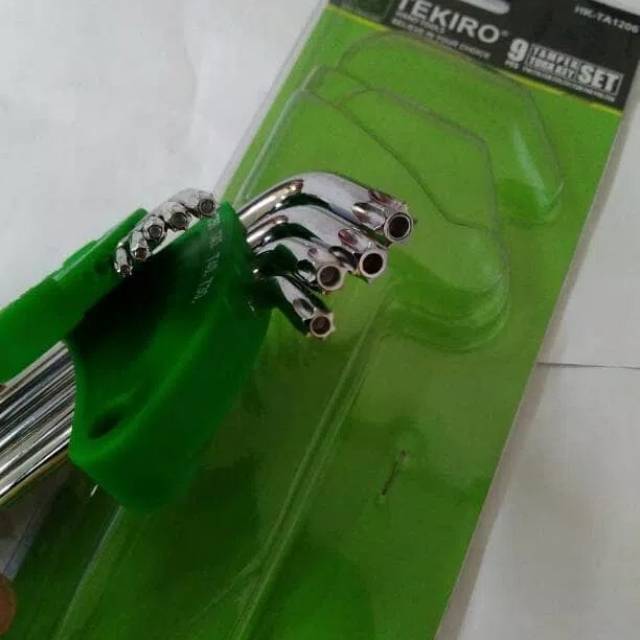 Kunci L bintang set 9 pcs with lubang TEKIRO HK-TA1206