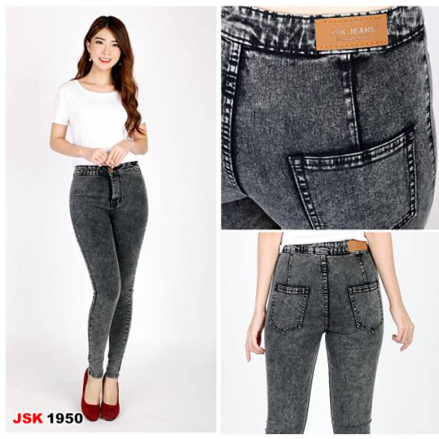 Celana Panjang Highwaist Wanita JSK Jeans Original Produk Softjeans