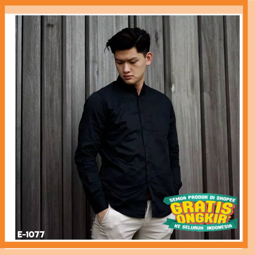 Outfit Hari Ini Batik Formal Alisan Hem kemeja / KEMEJA PRIA HITAM POLOS LENGAN PANJANG  KEMEJA DIST