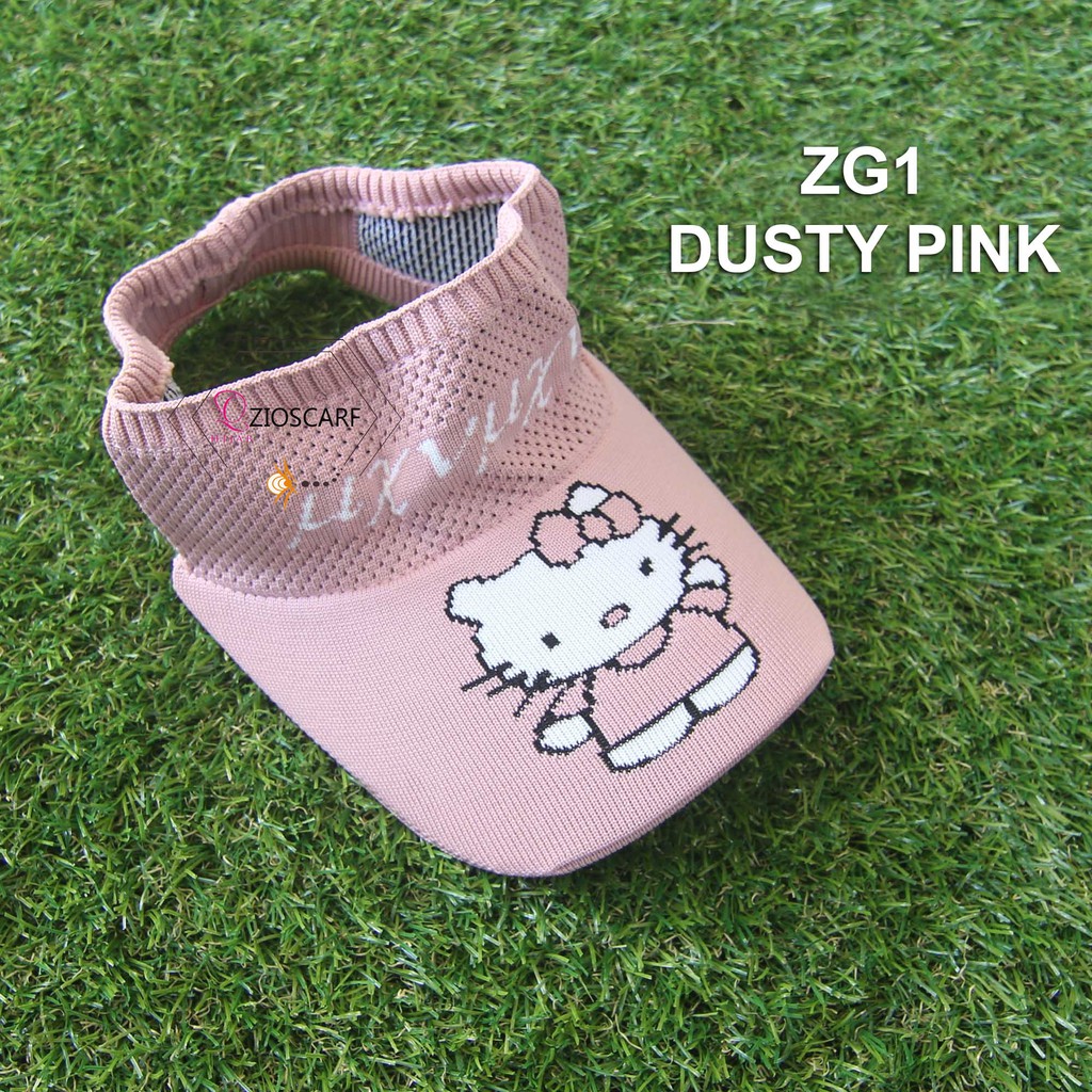 TOPI VISOR ANAK SUNSHADE MOTIF KARTUN Topi Baseball Anak topi rajut anak doaremon kitty - ZG