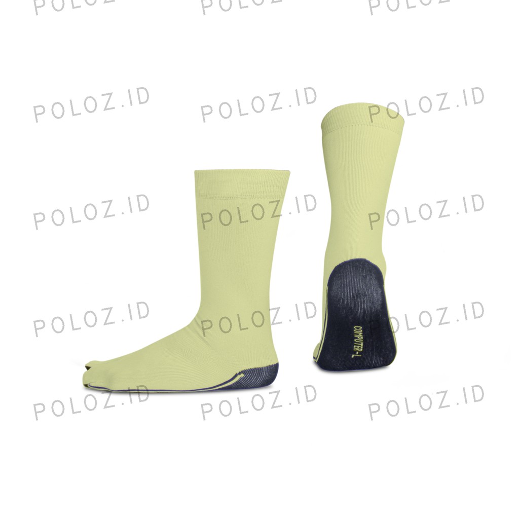 KAOS KAKI JEMPOL MUSLIMAH TELAPAK HITAM KAOS KAKI JEMPOL PANJANG KAOS KAKI PANJANG CEWE-KUNING