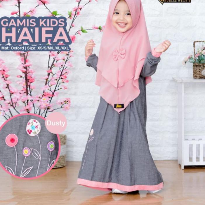Gratis Ongkir KODE-713 Set Haifa Series ori by Ahza kids Collection/gamis anak murah including jil