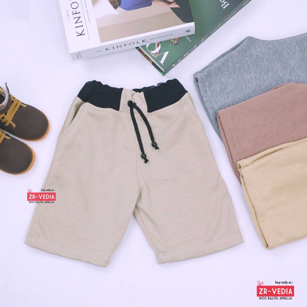 Celana Pendek Polos Bryan uk 1-8 Tahun / Quality EXPORT Bawahan Pendek Polos Anak Laki Perempuan Pants ZR Vedia