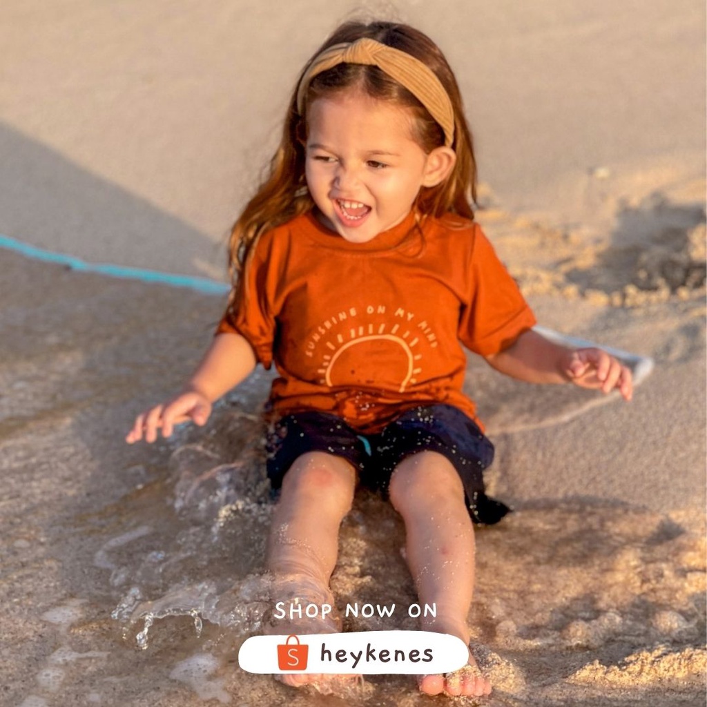 T shirt Anak Cowok Cewek Heykenes Sunshine Cotton 30s