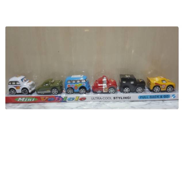 Mainan mobil cars 6 pcs