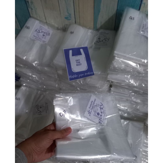 ISI 50 no 20 Kantong kresek plastik PE BENING TRANSPARAN