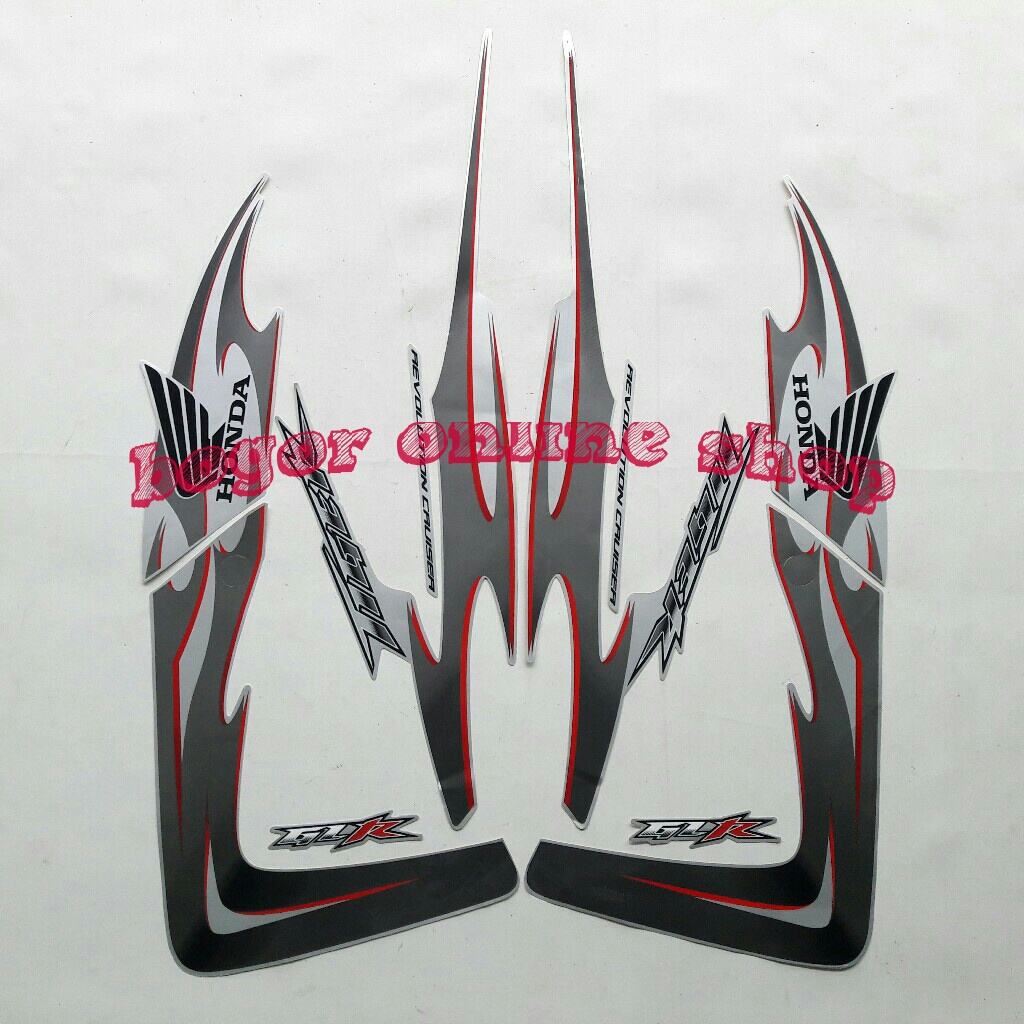 sticker motor tiger revo 2008 silver